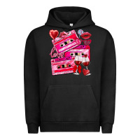 Pigment Black valentines day cassette Urban Hoodie - NancyCooperArtShop