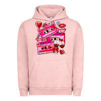 Pigment Salmon valentines day cassette Urban Hoodie - NancyCooperArtShop