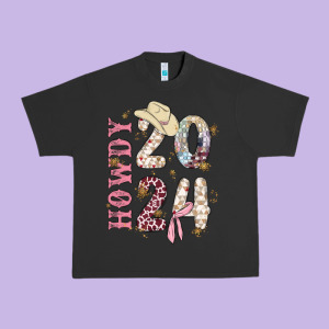 Howdy 2024 Urban Heavy Tee Designed By Maliassmallbusiness