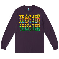 Plum teacher teacher teacher Long Sleeve Tee - texasbilliewilder
