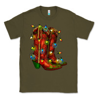 Army Green christmas western boots with lights Classic Tee - RanaPortraitStore