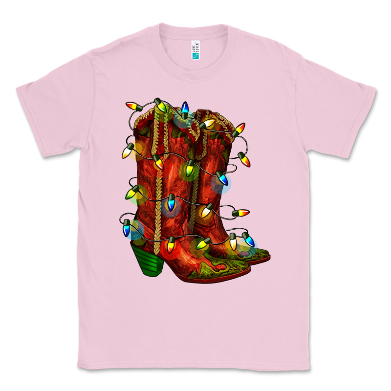 Christmas Western Boots With Lights Classic Tee by RanaPortraitStore | Teevron