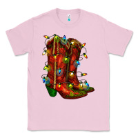 Bubblegum Pink christmas western boots with lights Classic Tee - RanaPortraitStore