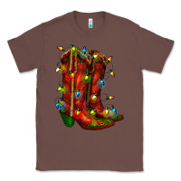 Chestnut christmas western boots with lights Classic Tee - RanaPortraitStore