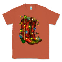 Copper christmas western boots with lights Classic Tee - RanaPortraitStore