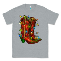 Heather Grey christmas western boots with lights Classic Tee - RanaPortraitStore