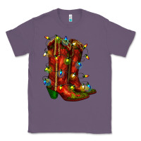 Lavender christmas western boots with lights Classic Tee - RanaPortraitStore