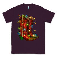 Plum christmas western boots with lights Classic Tee - RanaPortraitStore