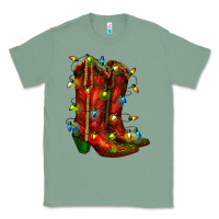 Sage christmas western boots with lights Classic Tee - RanaPortraitStore