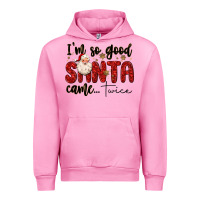 Fuchsia Pink i m so good santa came twice Urban Hoodie - MaliasSmallBusiness