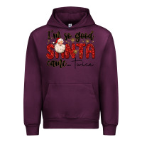 Mauve Wine i m so good santa came twice Urban Hoodie - MaliasSmallBusiness