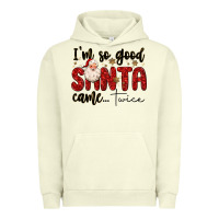 Pigment Pistachio i m so good santa came twice Urban Hoodie - MaliasSmallBusiness