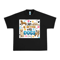 Black life is better with dogs Urban Heavy Tee - MaliasSmallBusiness