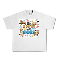 Lunar Rock life is better with dogs Urban Heavy Tee - MaliasSmallBusiness