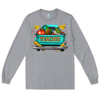 Heather Grey teacher truck Long Sleeve Tee - texasbilliewilder