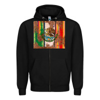 Black mexican flag serape Zipper Hoodie - CTS Tumbler Store