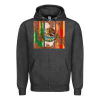 Charcoal Heather mexican flag serape Zipper Hoodie - CTS Tumbler Store