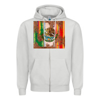 Dove Grey mexican flag serape Zipper Hoodie - CTS Tumbler Store