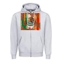 Heather Grey mexican flag serape Zipper Hoodie - CTS Tumbler Store