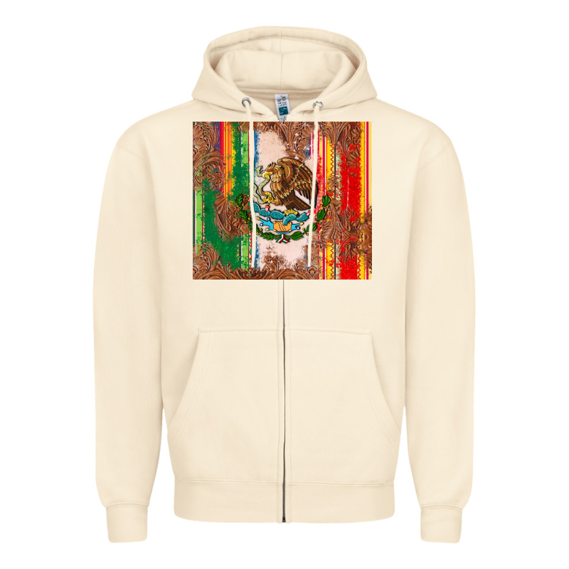 Mexican Flag Serape Zipper Hoodie by CTS Tumbler Store | Teevron