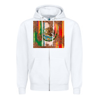 White mexican flag serape Zipper Hoodie - CTS Tumbler Store