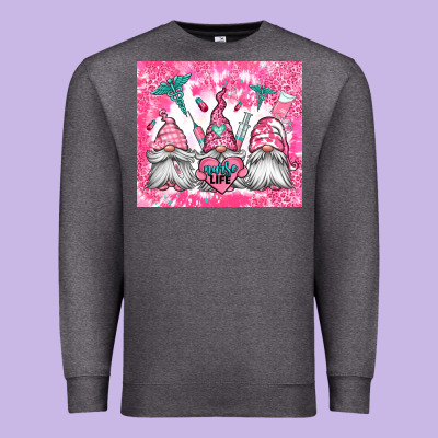 Nurse Life Gnomes Premium Sweatshirt Designed By Jasminsmagicworld