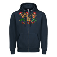 Navy mexican skeletons Zipper Hoodie - CTS Tumbler Store