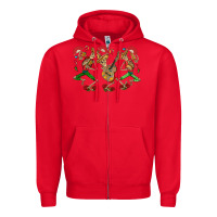 Red mexican skeletons Zipper Hoodie - CTS Tumbler Store