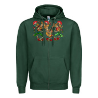 Sports Green mexican skeletons Zipper Hoodie - CTS Tumbler Store