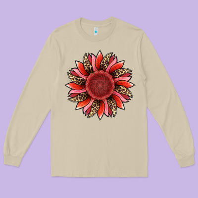 Long Sleeve Tee valentine's day sunflower