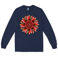 Navy valentine's day sunflower Long Sleeve Tee - RanaPortraitStore
