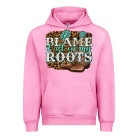 Fuchsia Pink blame it all on my roots Urban Hoodie - NancyCooperArtShop