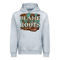Heather Grey blame it all on my roots Urban Hoodie - NancyCooperArtShop