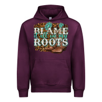 Mauve Wine blame it all on my roots Urban Hoodie - NancyCooperArtShop