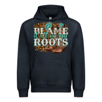 Navy blame it all on my roots Urban Hoodie - NancyCooperArtShop