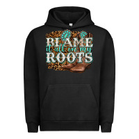 Pigment Black blame it all on my roots Urban Hoodie - NancyCooperArtShop