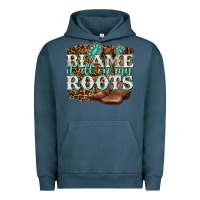 Pigment Midnight Navy blame it all on my roots Urban Hoodie - NancyCooperArtShop