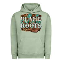 Pigment Oil Green blame it all on my roots Urban Hoodie - NancyCooperArtShop