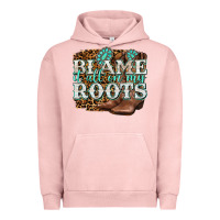 Pigment Salmon blame it all on my roots Urban Hoodie - NancyCooperArtShop