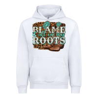 White blame it all on my roots Urban Hoodie - NancyCooperArtShop