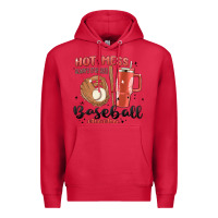 Cardinal hot mess always stressed baseball mama stanley cup Premium Hoodie - MaliasSmallBusiness