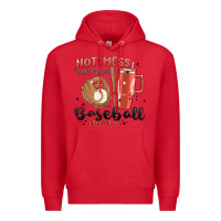 Red hot mess always stressed baseball mama stanley cup Premium Hoodie - MaliasSmallBusiness