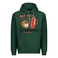 Sports Green hot mess always stressed baseball mama stanley cup Premium Hoodie - MaliasSmallBusiness