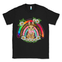 Black easter rabbit rainbow Classic Tee - BarkalooDesign