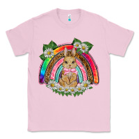 Bubblegum Pink easter rabbit rainbow Classic Tee - BarkalooDesign