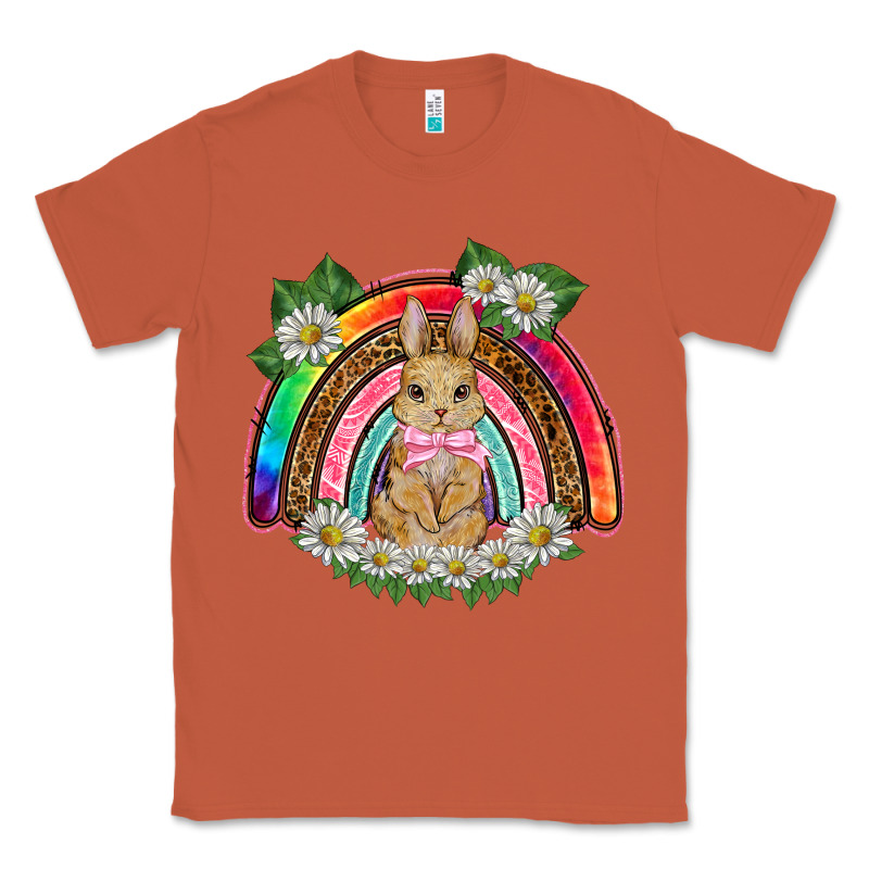 Easter Rabbit Rainbow Classic Tee by BarkalooDesign | Teevron
