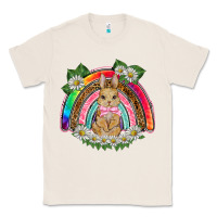 Natural easter rabbit rainbow Classic Tee - BarkalooDesign