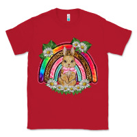 Red easter rabbit rainbow Classic Tee - BarkalooDesign