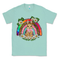Seafoam easter rabbit rainbow Classic Tee - BarkalooDesign