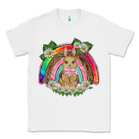 White easter rabbit rainbow Classic Tee - BarkalooDesign